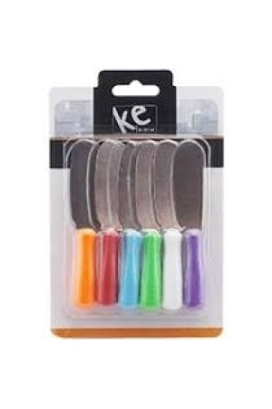 ESPATULAS DE INOX COM CABO DE PLASTICO COM 6PCS