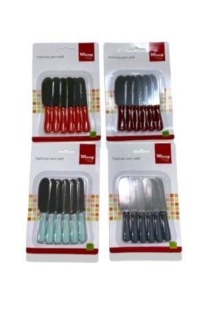 Kit Com 6 Espátulas para Manteiga, Patê e Geleia em Aço Inox - Wincy