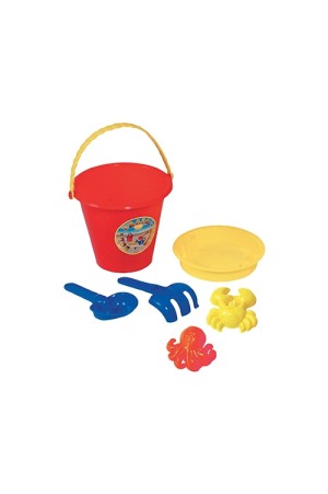 Balde De Praia Com 6 Pecas Em Plástico Cores Sortidas