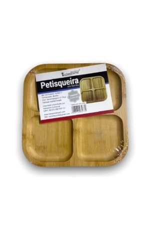 Petisqueira em Bambu Quadrada c/ 4 Divisorias - HU56217