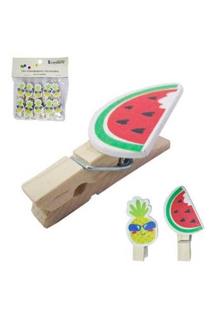 Mini Prendedores Decorativos em 3 estampas Melancia ou  Folha ou Flamingo