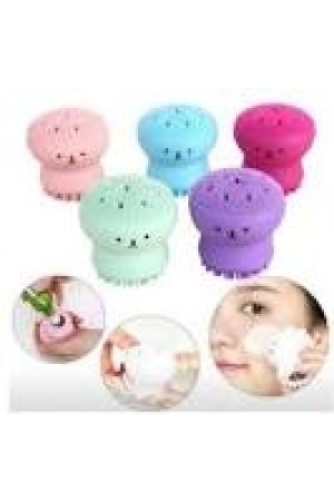 Esponja Esfoliante Rosto Silicone Limpeza Facial Massagem Rosto Banho Limpeza de Pele