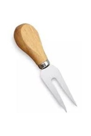 GARFO PARA QUEIJO DE INOX C/CABO DE MADEIRA